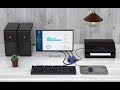 2 Port KVM Switch VGA HDMI Control Multiple Computers By Only 1 Monitor Keyboard And Mouse