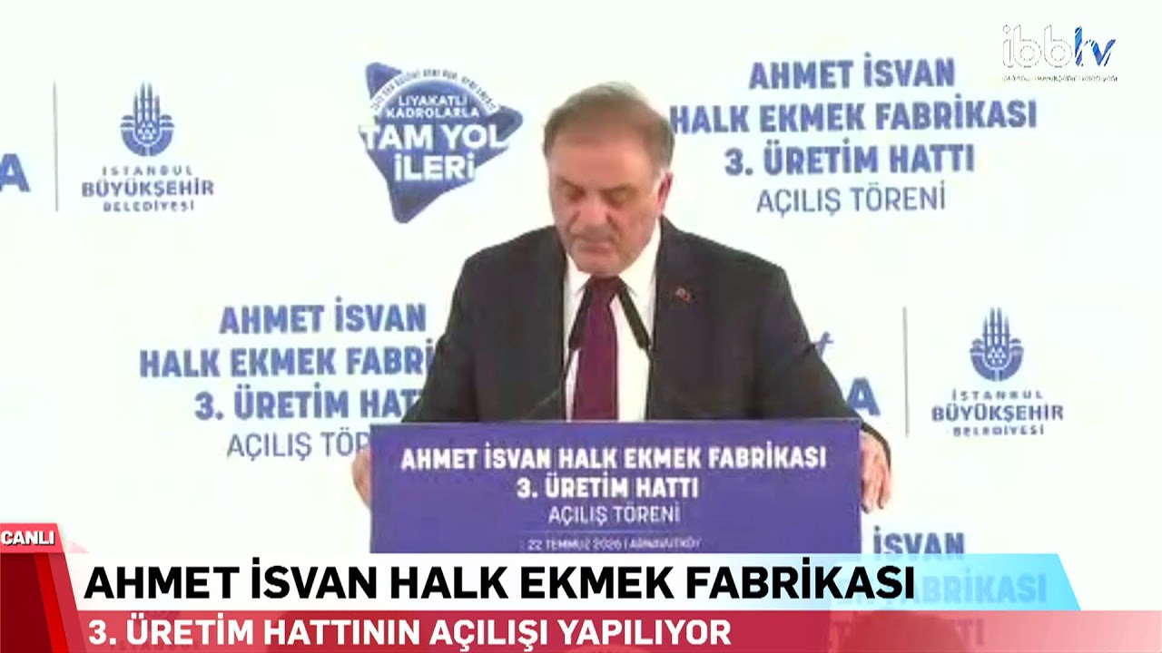 AHMET İSVAN HALK EKMEK FABRİKAMIZIN YENİ ÜRETİM HATTI AÇILIYOR