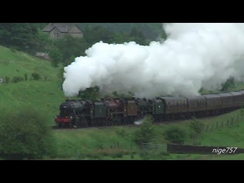 Triple Headed Steam climbing Giggleswick Bank 02/06/14