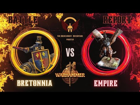 007 Bretonnia VS Empire 2000pts. Battle of the Upper North Road. Border Princes Warhammer Campaign.