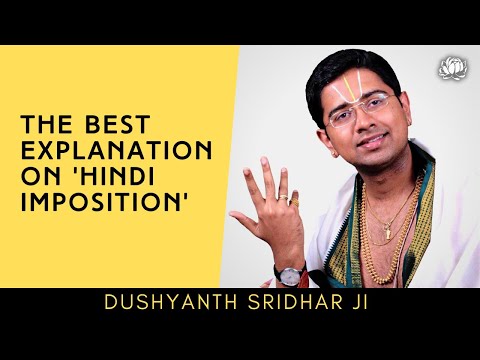 "Hindi is NOT derived from Sanskrit." Dushyanth Sridhar ji on Hindu / Sanskrit language 'imposition'