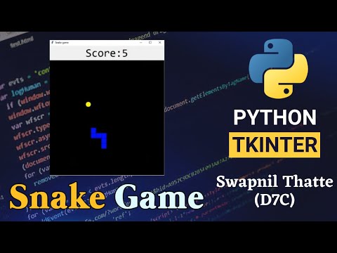 Snake Game Via Tkinter Python