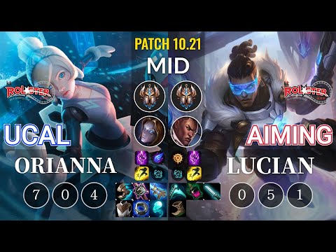 KT Ucal Orianna vs KT Aiming Lucian Mid - KR Patch 10.21