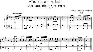 Download lagu Variations on 'Ah, vous dirai je, Maman' By Johann Christoph Friedrich Bach (with Score) mp3 Download lagu Variations on 'Ah, vous dirai je, Maman' By Johann Christoph Friedrich Bach (with Score) mp3