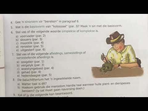 AFRIKAANS GRAAD 8: 15 Mei 2020 - periode 1 (15081)