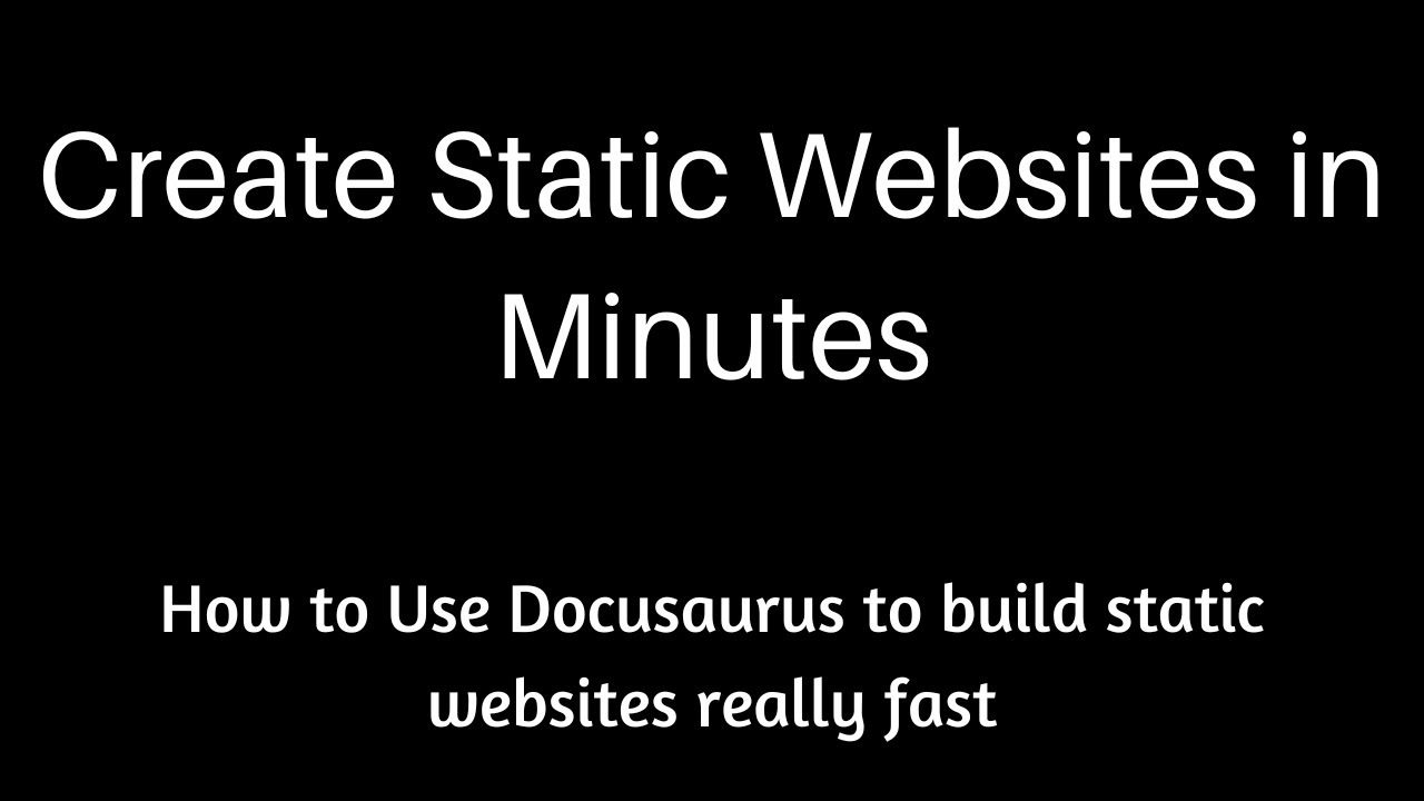 Create Documentation Websites Easily with Docusaurus