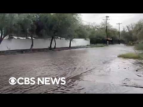 Watch: Torrential rain turns roads into rivers in the Southwest U.S.