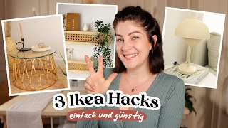 3 einfache DIY IKEA HACKS | Flower Pot Designer Lampe für 30€, Boho Rattan Regal und Korb Couchtisch