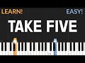 Take Five Dave Brubeck EASY MEDIUM Piano Tutorial