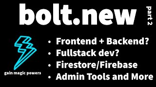 bolt.new tutorial.  bolt.net frontend, bolt.new backend, bolt.new fullstack, bolt.new is great!