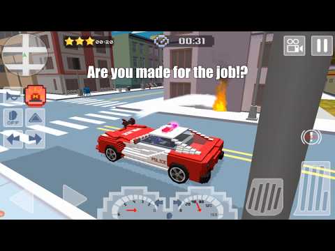 Mr. Blocky Emergency Car Craft Video