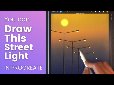 You Can Draw This STREET LIGHT in PROCREATE