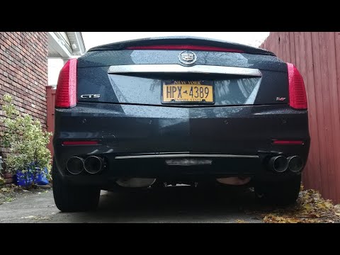 Cadillac CTS VSport Twin Turbo 3.6L V6 Corsa Sport Exhaust with Single Wall Quad Tips.