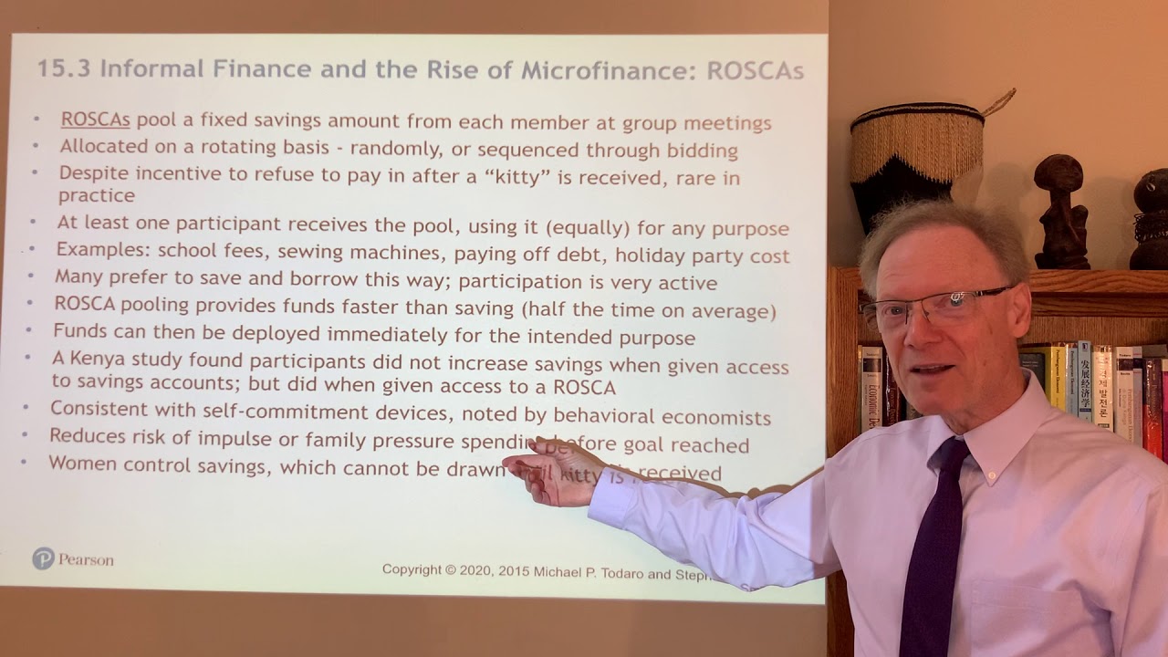 Microfinance 1: Informal Finance, ROSCAs, and Group Microcredit