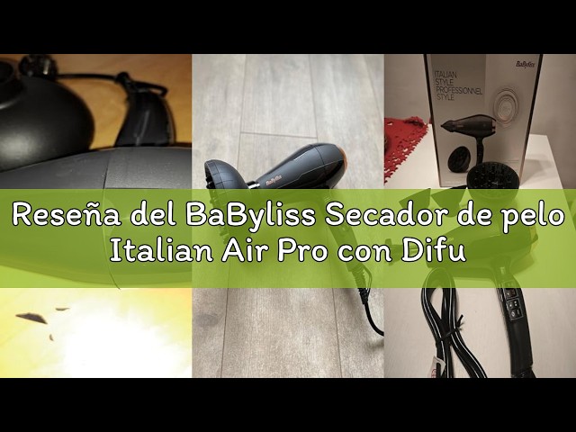Vídeo relacionado con BaByliss 6719DE Italian Air Pro Secador de Pelo Iónico, 2 Boquillas y Difusor + Plancha de pelo profesional, iónica, placas flotantes extra largas de cerámica de titanio