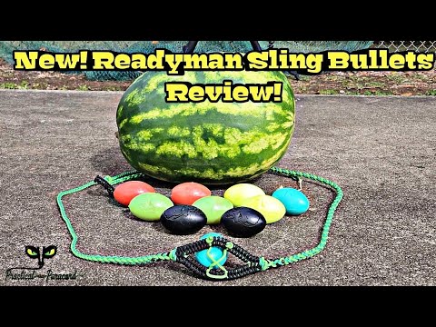 Readyman 3-D Sling Bullet Review.  Sling vs Watermelon