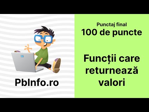 Probleme rezolvate PbInfo - Funcții care returnează valori — Programare C++ (40)