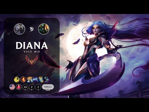 Diana Mid vs Gangplank - NA Grandmaster Patch 13.5