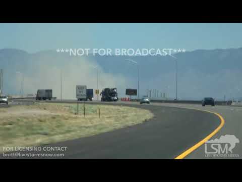 5/12/2018-Albuquerque, New Mexico Violent Dust Devil Crosses I-40