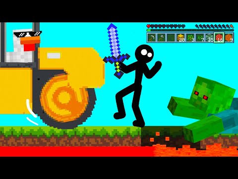 Stickman VS Minecraft Shorts | Monster School Animation