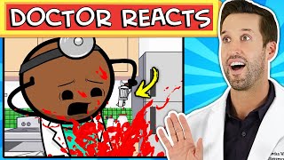 ER Doctor REACTS to Cyanide & Happiness Comic Classics Medical Scenes