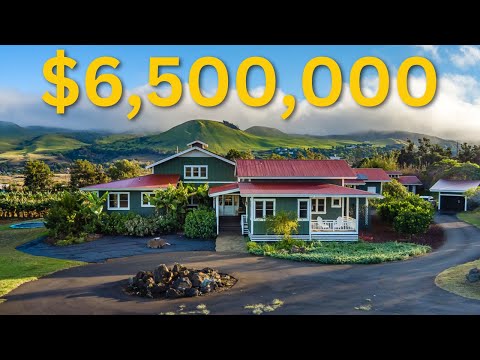 Big Island Hawaii Real Estate~Inside a $6.5 Million Luxury Waimea Farmhouse~18.5 Acres Organic Farm