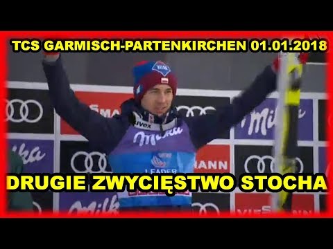 TCS GARMISCH-PARTENKIRCHEN 01.01.2018 SKOKI POLAKÓW, ZWYCIĘSTWO STOCHA.