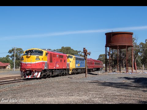 Trackside: Double Streamliners A66 & S306 on 707 Operations' "The Grainlander" to Quambatook- 6/3/21