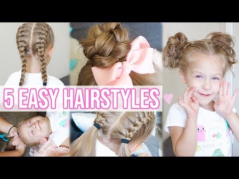5 EASY HAIRSTYLES FOR LITTLE GIRLS!! | Back to School...