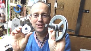 Slowing a Leather Sewing Machine with pulleys.