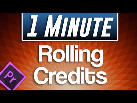 Premiere Pro CC 2018 : How to Add Rolling End Credits