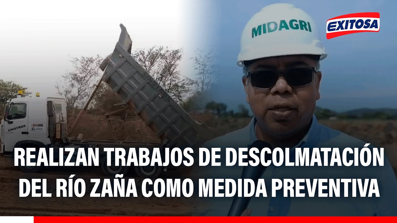 🔴🔵 Realizan trabajos de descolmatación del río Zaña como medida preventiva por posibles lluvias