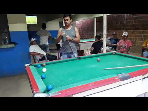 Manoel sinuca x Charlison Barauna 1º série 2.000, 4 x 4, Charlison leva as saídas.