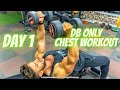 Dumbbell only Home Chest Workout I Day 1 I Rahul fitness