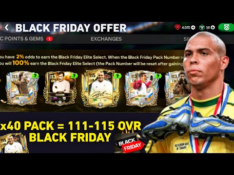 OPENING 113-115 OVR GUARANTEE BLACK FRIDAY OFFER!! 120 K GEMS FREE 115 OVR ROBERTO CARLOS FC MOBILE!