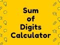 Digit Sum Calculator Video