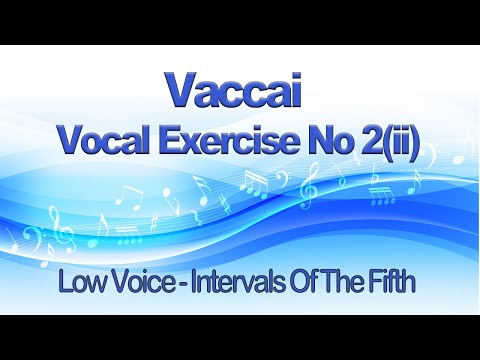 Vaccai Practical Method Lesson 2 (ii) Intervals of The Fifth - Key Ab  - Low Voice for Alto and Bass