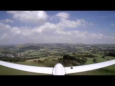 ASW 20 RC 4.2 mtr Sailplane on hilly Landing Circuit