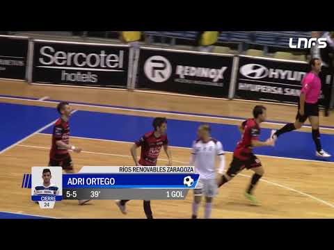 Gol Adrián Ortego (5-5) Santiago Futsal - Ríos Renovables Zaragoza. J10, 1Div