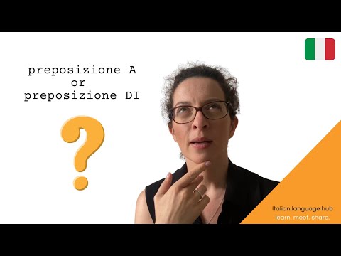 Learn Italian Grammar - Italian verbs with prepositions DI and A