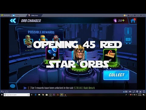 Opening 45 Red Star Orbs - MARVEL Strike Force