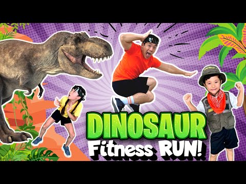 🦖 Dinosaur Adventure VIDEOGAME Workout for KIDS | + JOKES!