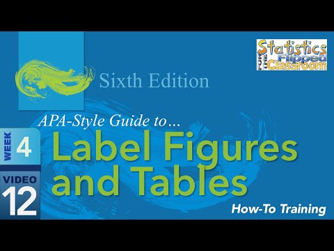 APA Style Guide to Label Figures and Tables (4-12)