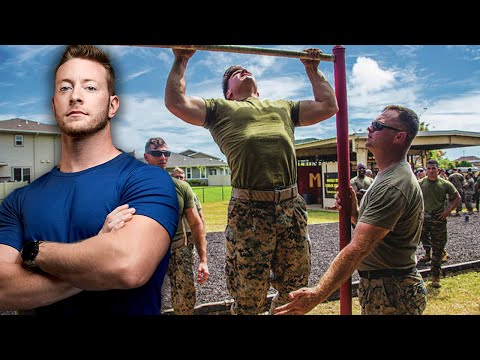 Pullup Competition on a Military Base! | US Marines vs Battle Bunker Bus