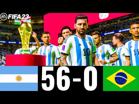 FIFA 23 - Argentina 56-0 Brazil- FIFA World Cup Final Qatar | PS5™ [4K ] Next Gen