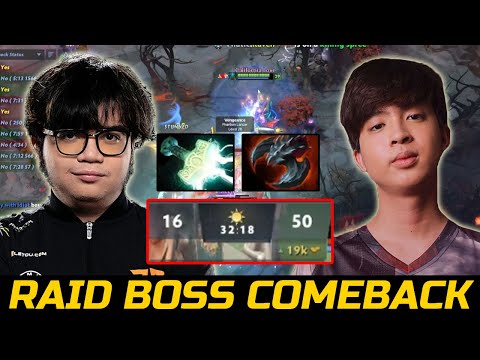 RAVEN VS 23SAVAGE - RAID BOSS CRAZY COMEBACK DOTA 2