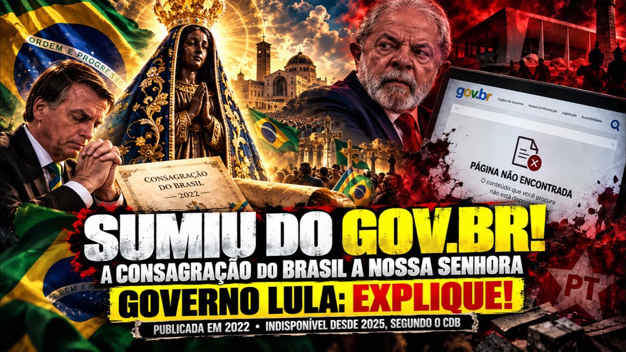 Lula maldito remove sagração pública do país à Mãe de Deus