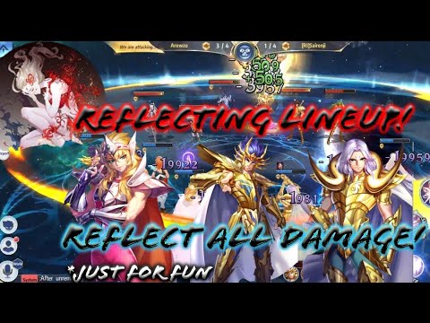 Saint Seiya: Awakening - Testing Reflect Damage Lineup! Funny Battle Annoying Lineup!