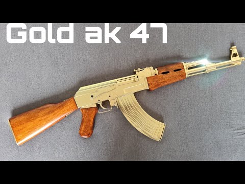 Gold AK 47 For Decoration