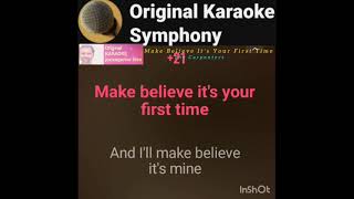 Make Believe It&#39;s Your First Time karaoke - The Carpenters